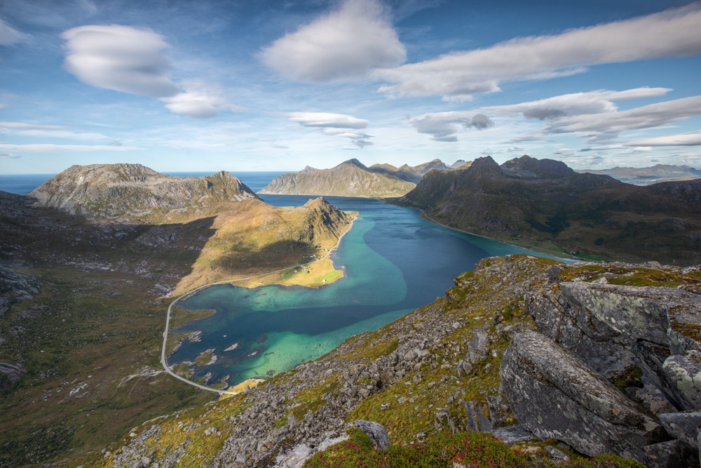 The Kollfjellet hike view over the bay