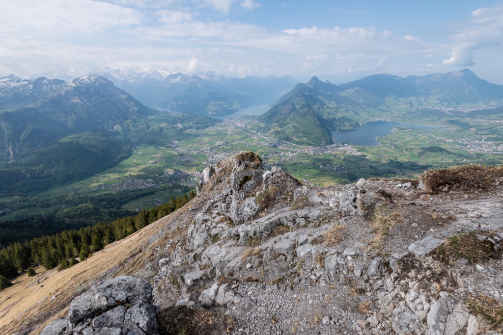 View from the top of the mountain toward Lake Lucerne