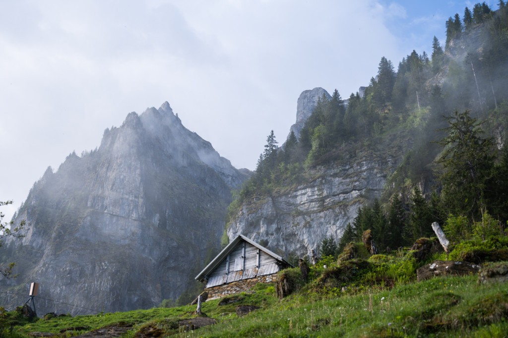 The Bannalpsee Hike and some mountains huts on the trail
