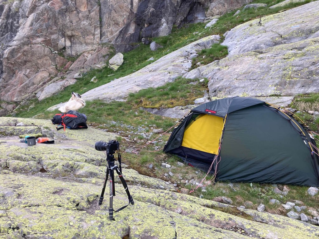 One person tents for hiking photographers, hilleberg Soulo in the mountains