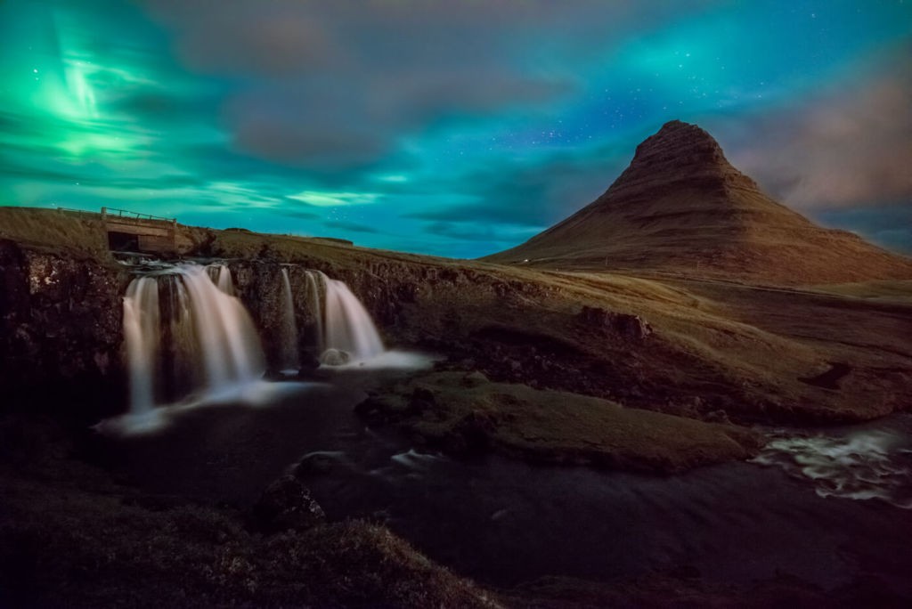 Aurora over Kirkjufell in Iceland