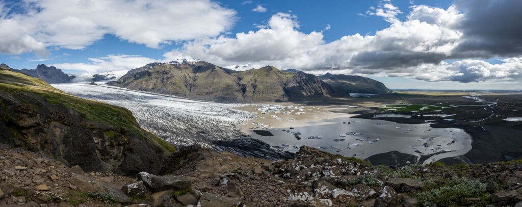 Panoramic view of skaftafellsjokull