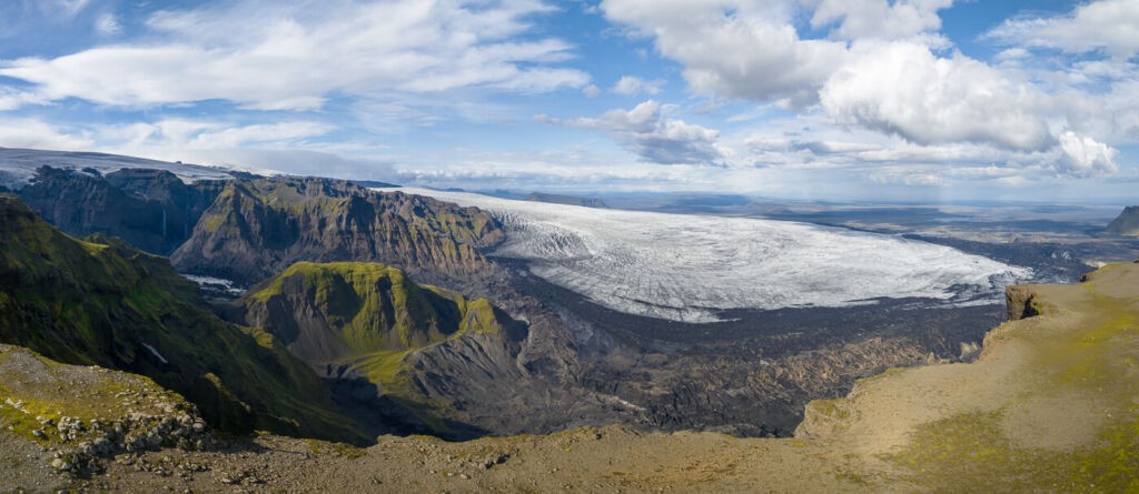 Huldujökull Thakgil photographed with a Drone