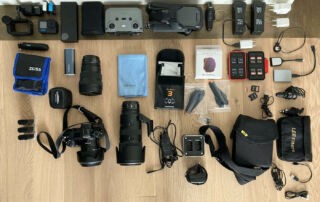 What's in my Bag? Photo of camera gear I use and desciption of why