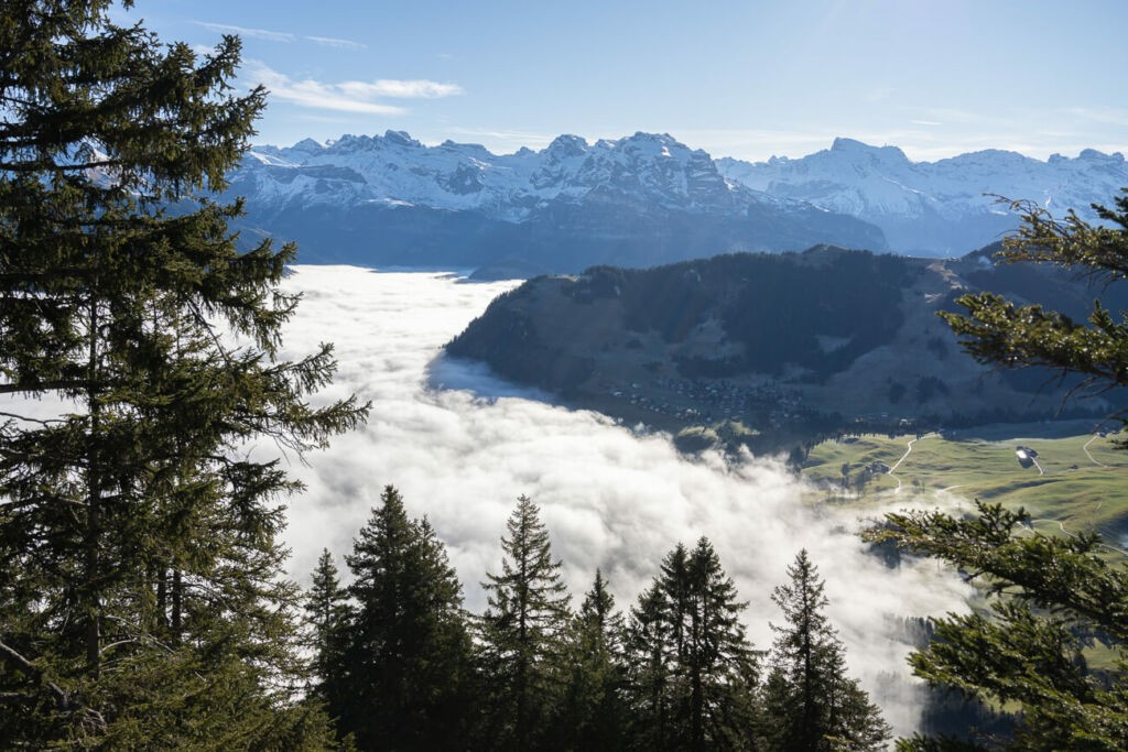 Sea of fog in central Switzerland