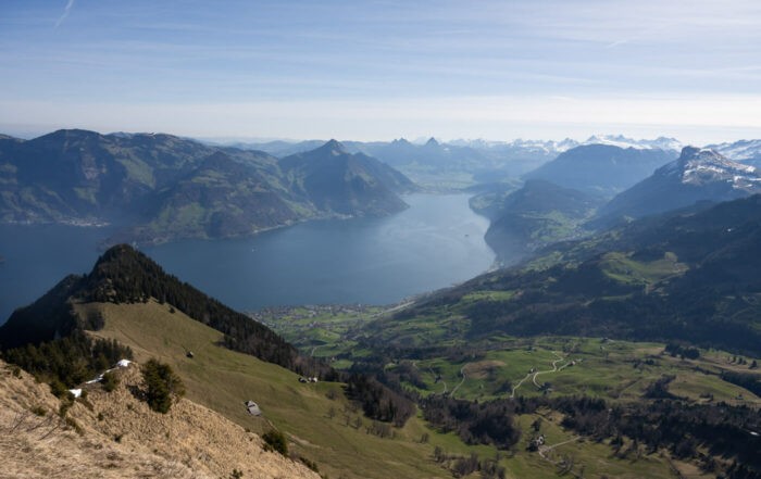 View from the Summit of the Buochserhorn on a hike to the top
