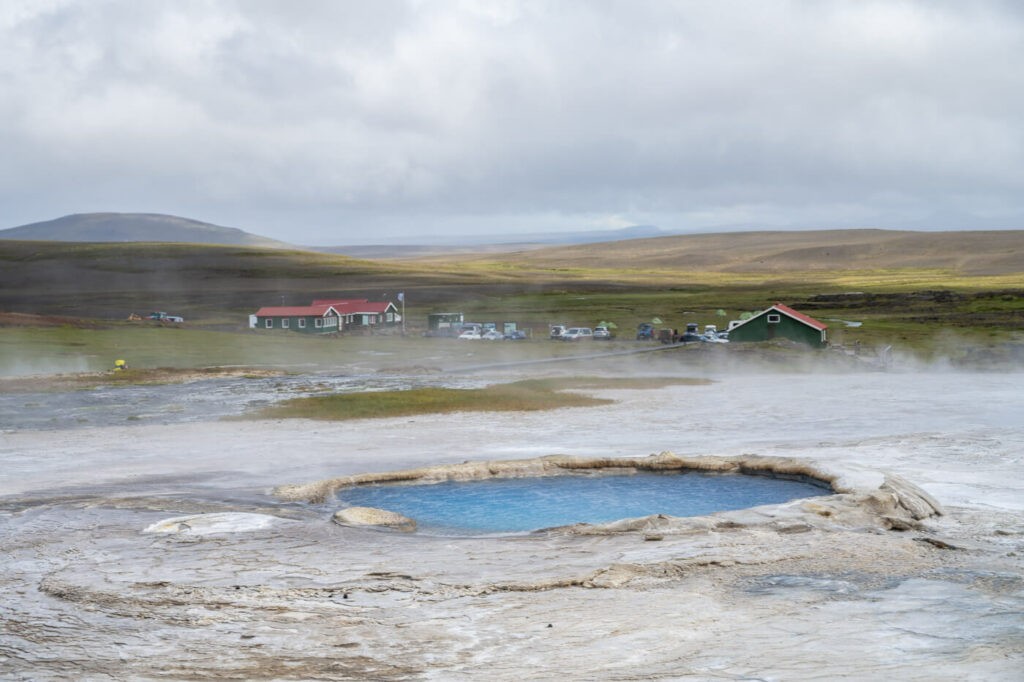 Hot spring in the highlands of Iceland