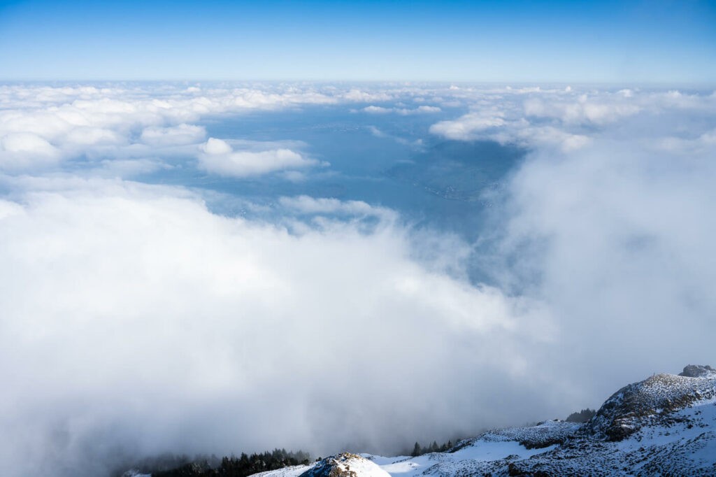 View from the top of mount Rigi toward Zug and the Zugersee