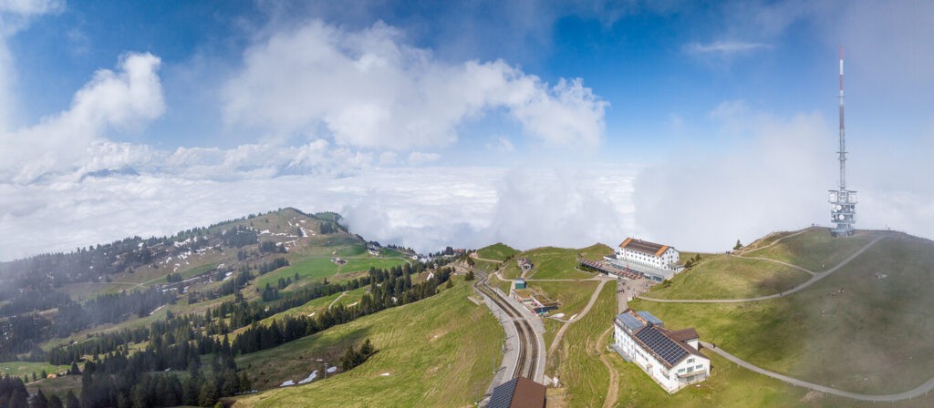 Rigi Kulm Hike, arial photo taken with a drone