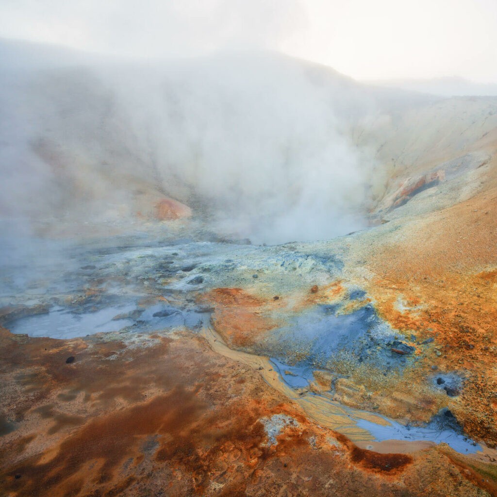 Active Geothermal area viewed during the Seltún and Hverafjall Hike 