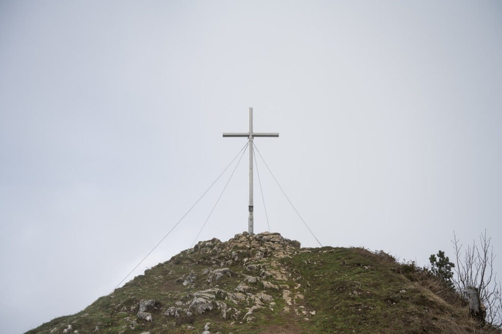Cross on the Rigi Hochflue Summit