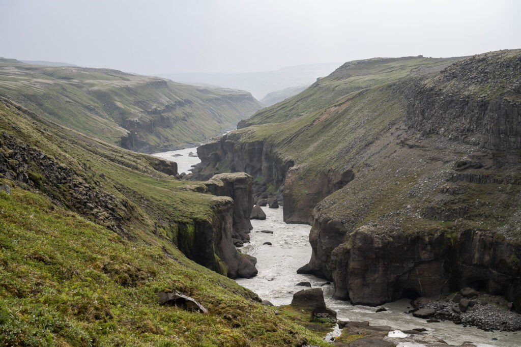 Canyon along the Þjórsá river