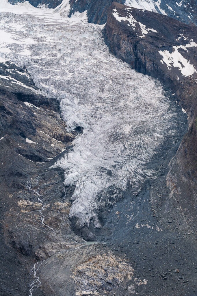 Detail of a glacier in the Swiss alps