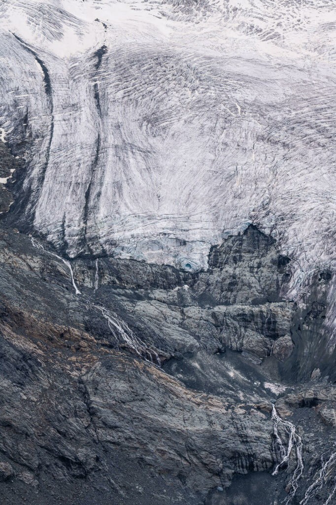 Detail of a glacier close to the matterhorn