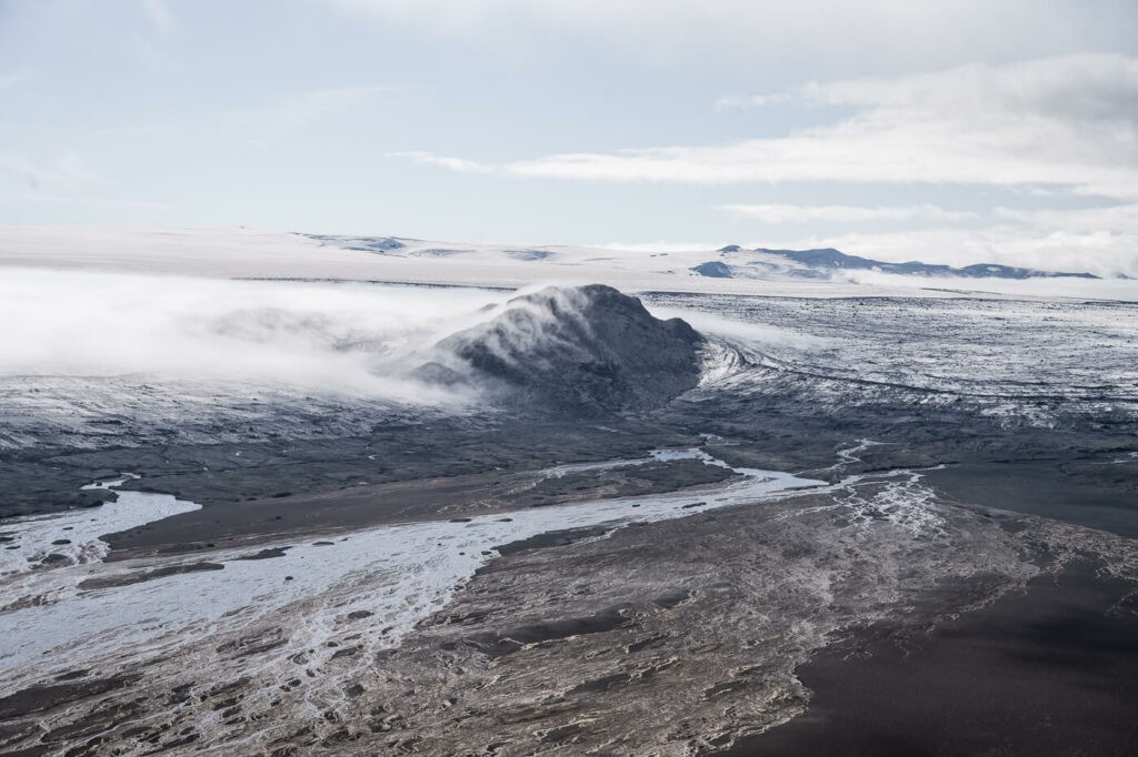 Details of the Mýrdalsjökull glacier