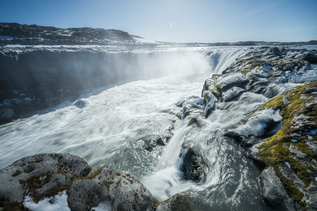 Long exposure photo of the Selfoss waterfall