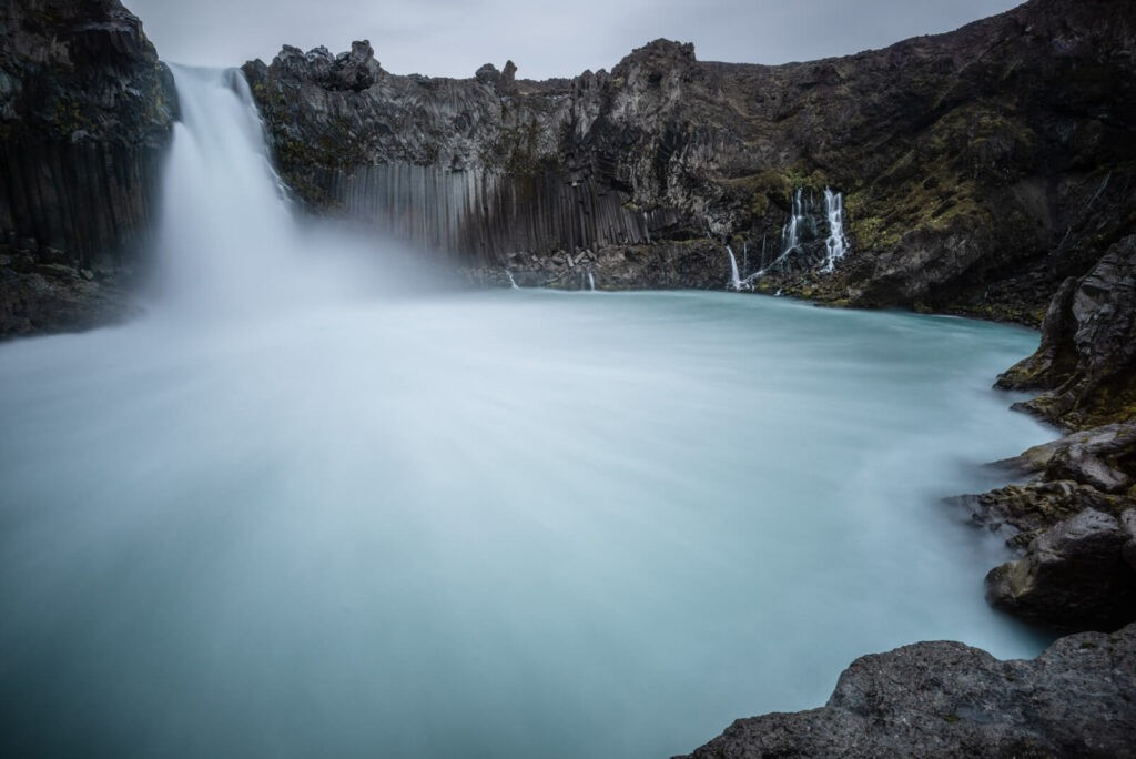 very long exposure photo of a waterfall in iceland