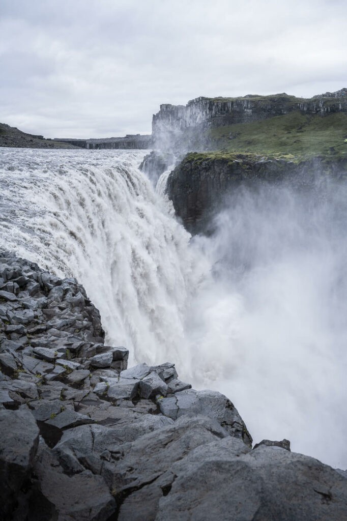 Dettifoss, a waterfall in between Selfoss and Hafragilsfoss in the North of Iceland