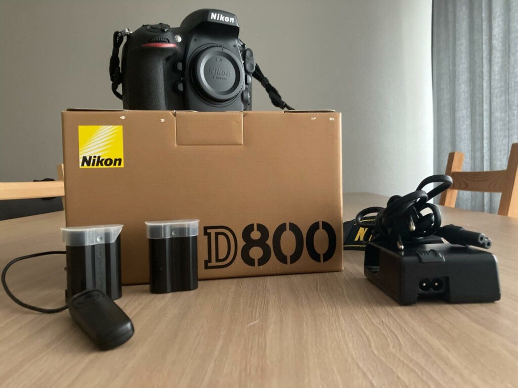 Nikon D800 on a table